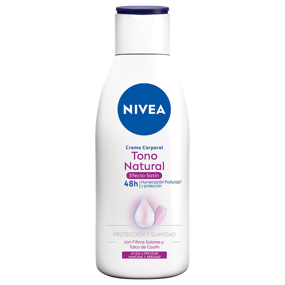 NIVEA-Crema-Corporal-Humectante-y-Aclarante,-Tono-Natural-Efecto-Satin-Todo-Tipo-de-Piel-220ml-imagen-1