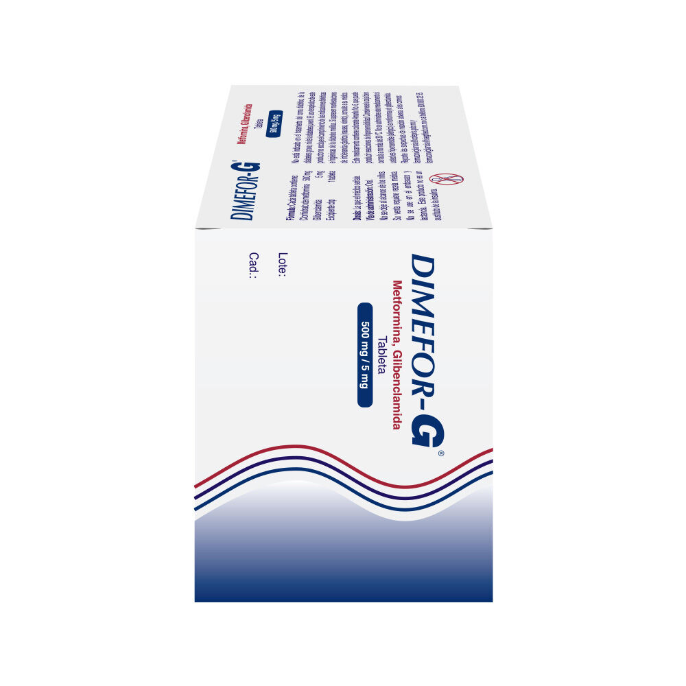 Dimefor-G-500-mg-/-5-mg---Caja-con-60-tabletas-(Metformina-y-Glibenclamida)-imagen-2