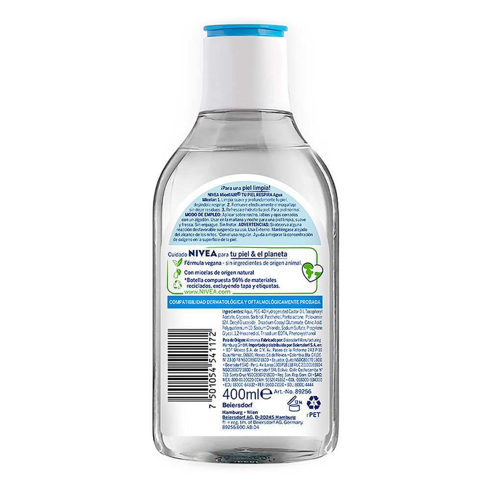 NIVEA-Agua-Micelar-Desmaquillante-Refrescante-para-Todo-Tipo-De-Piel,-400-ml-imagen-7