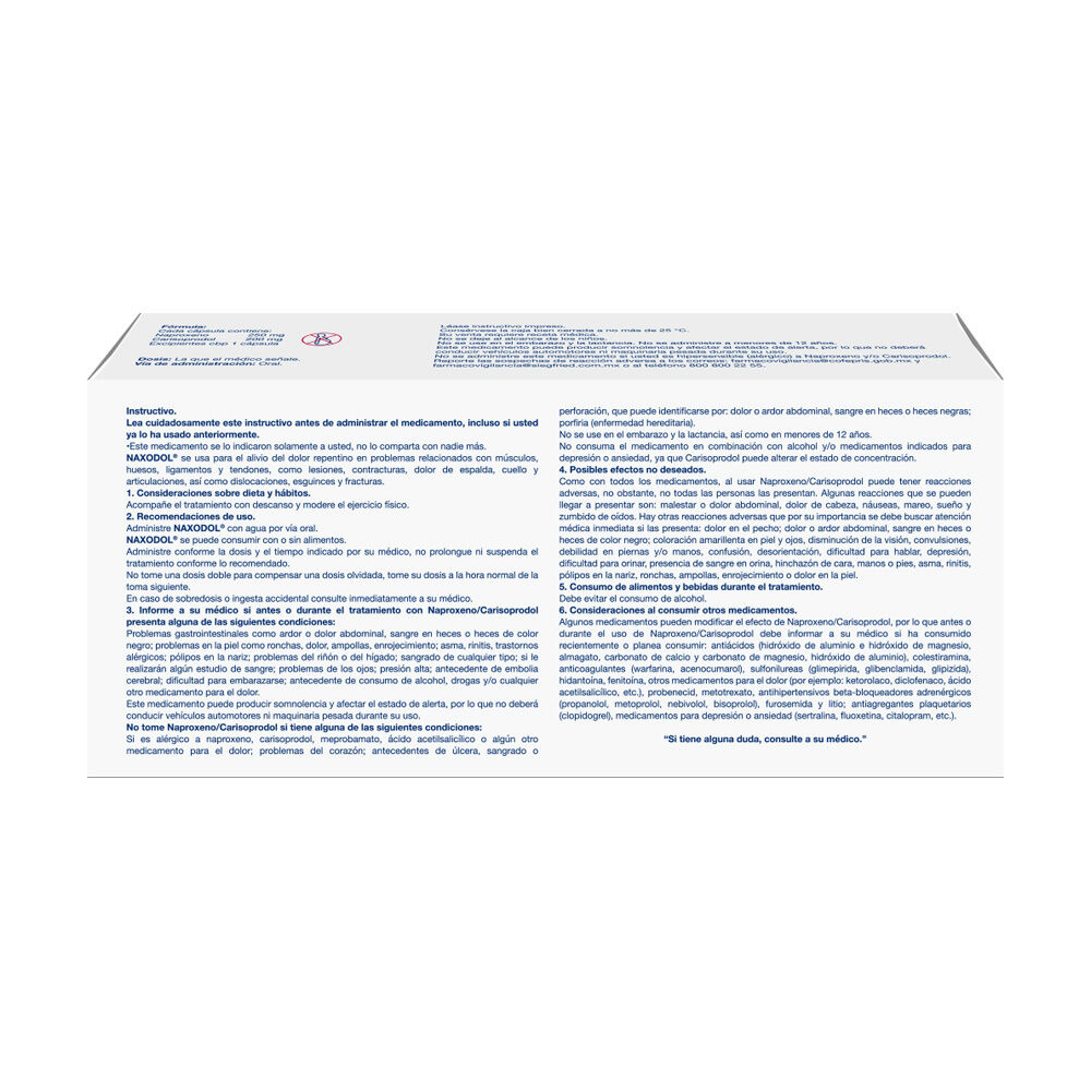 Naxodol-250-mg-/-200-mg---Caja-con-30-c&aacute;psulas-(Naproxeno-y-Carisoprodol)-imagen-3