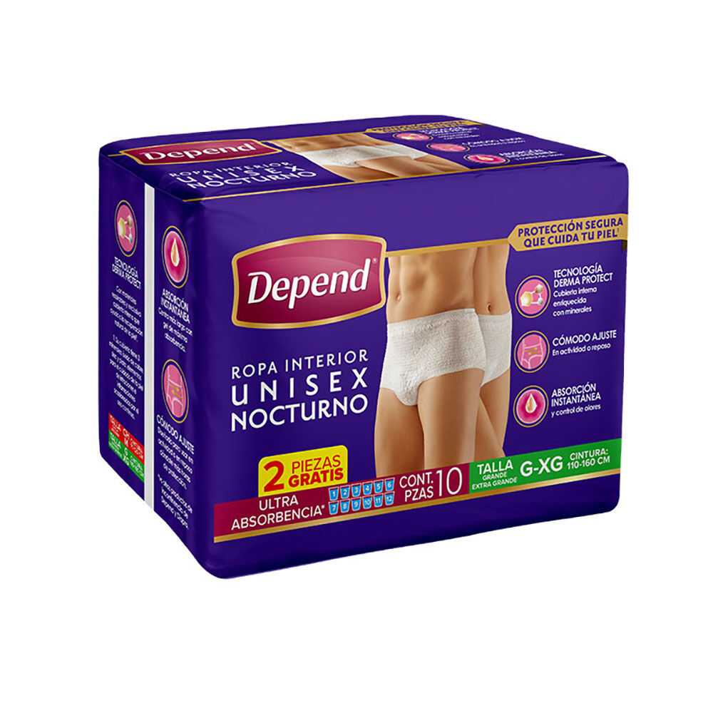 DEPEND-NOCTURNO-GRANDE-UNISEX-ROPA-INTERIOR-8-PZS-imagen-2