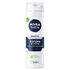 NIVEA-MEN-Espuma-para-Afeitar-Enriquecido-Vitamina-E-y-Manzanilla,-Sensitive-para-Piel-Sensible,-200-ml-imagen