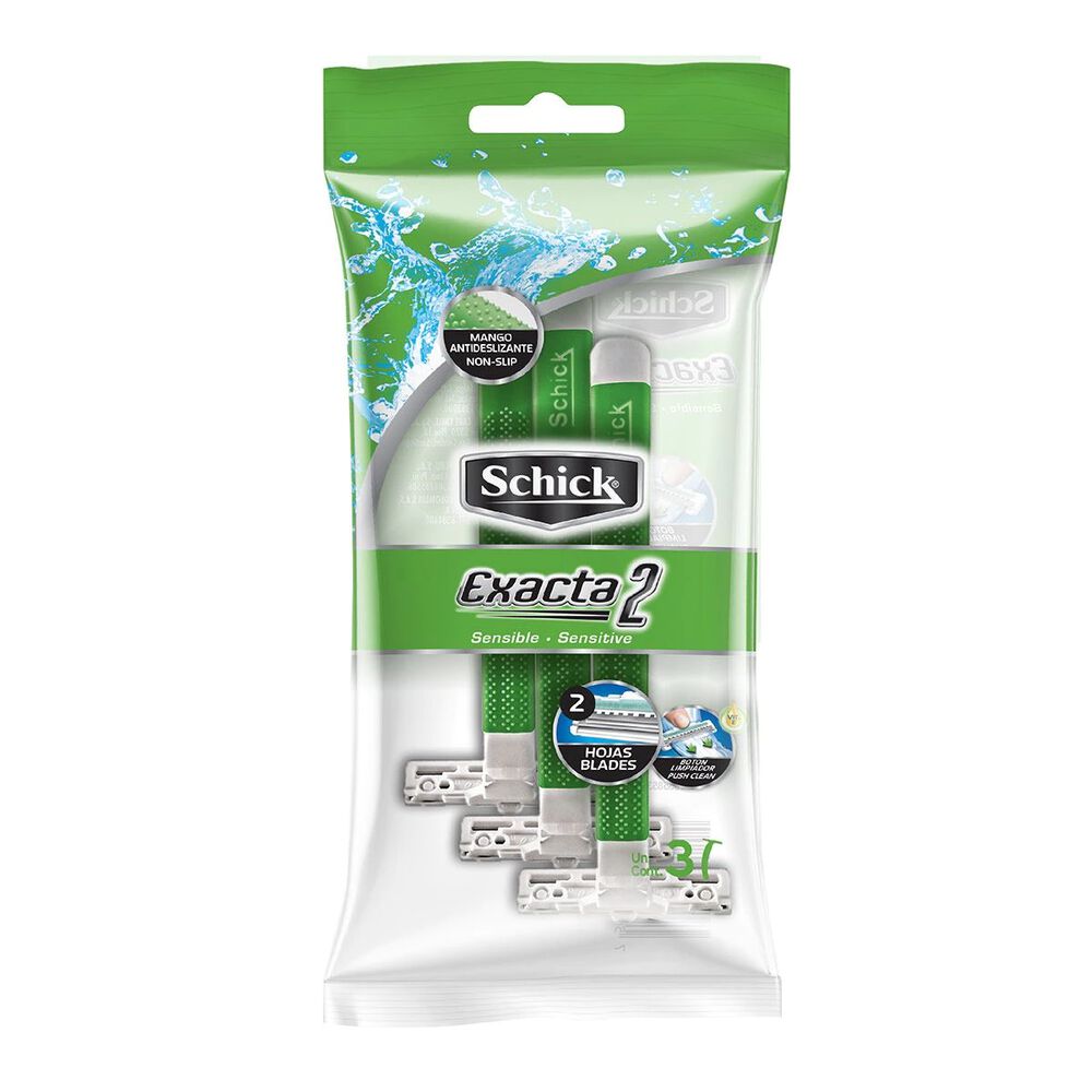 Schick-Exacta2-Rastrillo-Sensibl-3-Pzas-imagen