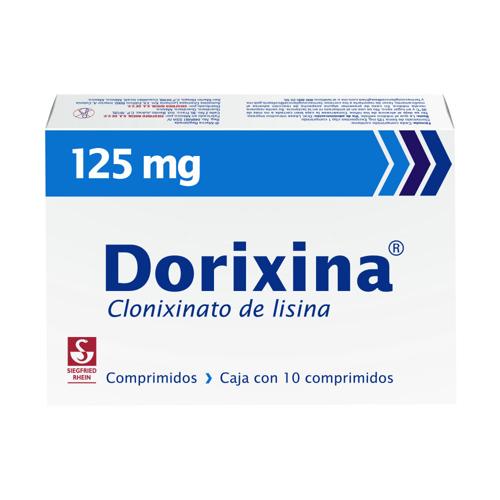 Dorixina-125-mg---Caja-con-10-comprimidos-(Clonixinato-de-Lisina)-imagen-3
