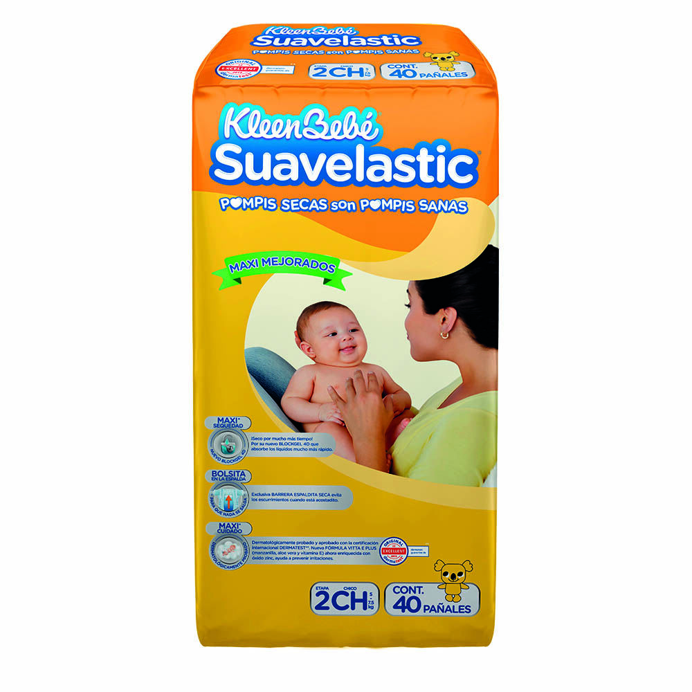 Pañales-Kleen-Bebé-Suavelastic-Max-Chico-40´S-imagen-2