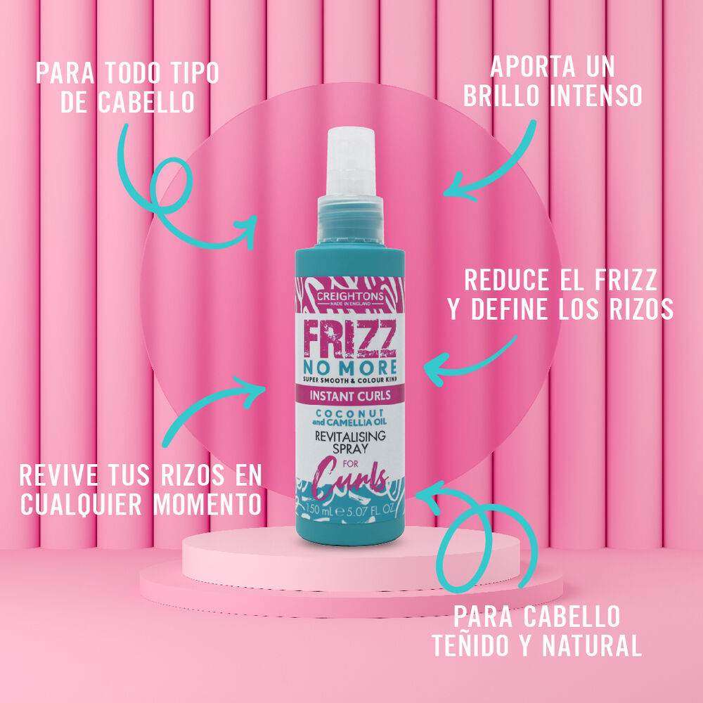 El-spray-Frizz-No-More-de-Creightons-revive-tus-rizos-dejandolos-con-movimiento-y-armados.-Ademas-defiende-de-la-humedad,-reduce-el-frizz-y-el-cabellos.-imagen-2