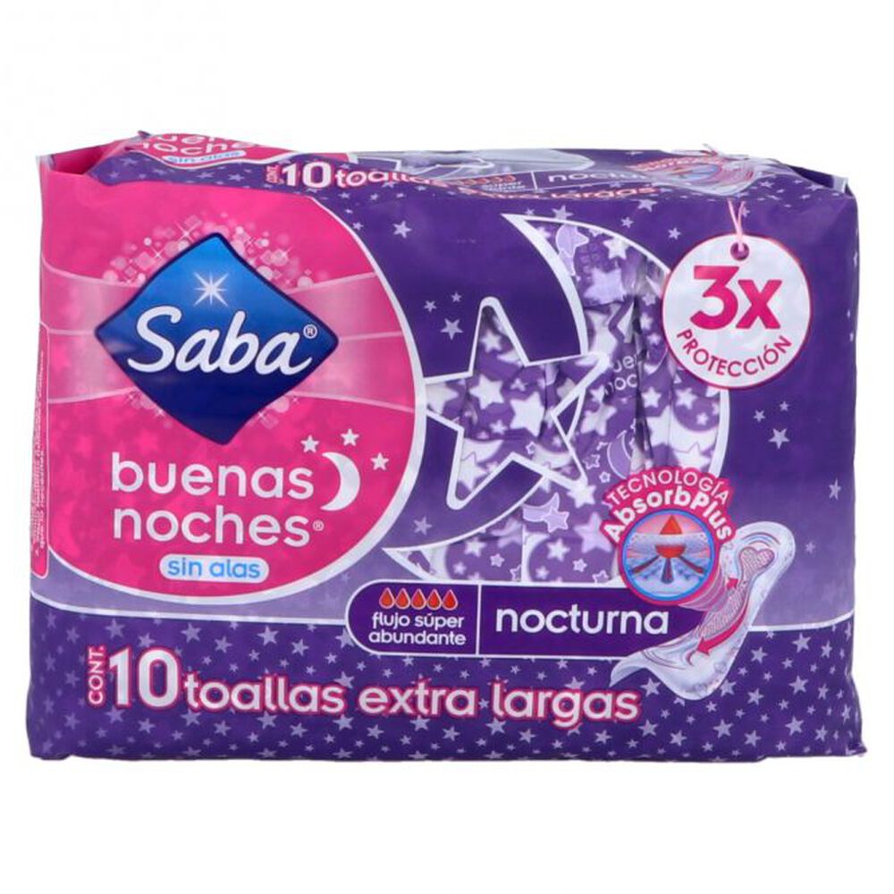 Toallas-Femeninas-Saba-Nocturna-Buenas-Noches-S-10-Unidades-imagen
