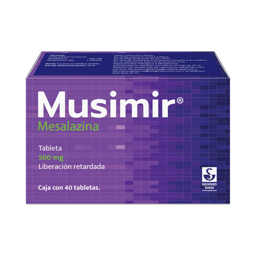 Musimir-500-mg---Caja-con-40-tabletas-(Mesalazina)-imagen-1
