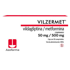 VILZERMET-50MG/500MG-30-COMPRIMIDOS-imagen