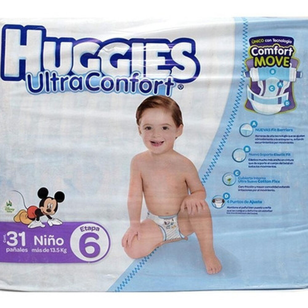 Pañales-Huggies-Etapa-6-Ultraconfort-Niño-C/31-imagen