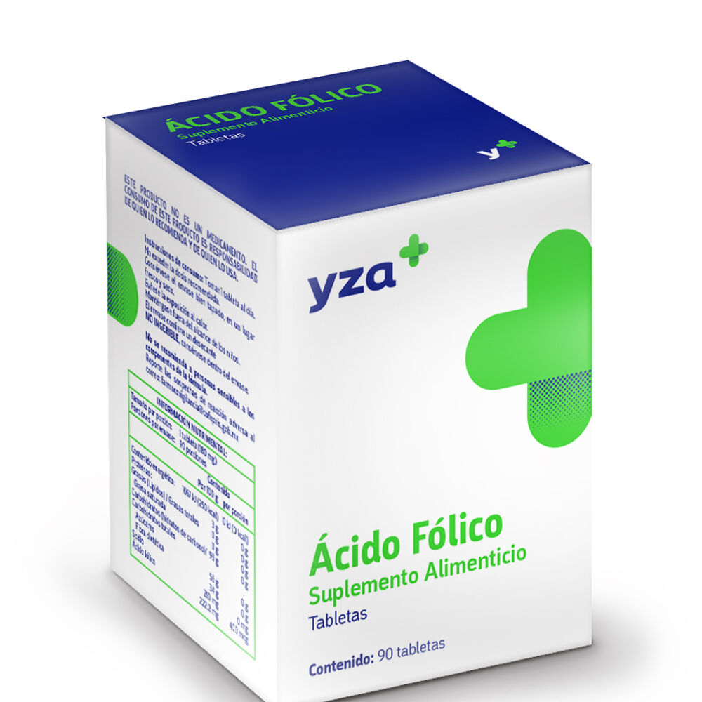 Yza Acido Fólico 400Mcg 90 Caps