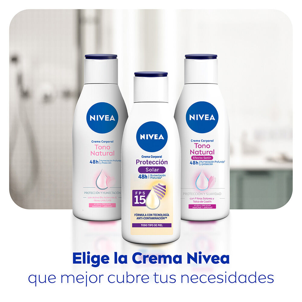 NIVEA-Crema-Corporal-Humectante-y-Aclarante,-Tono-Natural-Efecto-Satin-Todo-Tipo-de-Piel-220ml-imagen-9