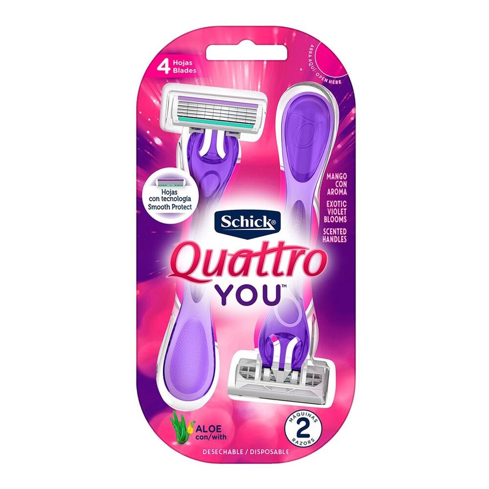 Schick-Rastrillos-Quattro-You-Fem-2Pz-imagen