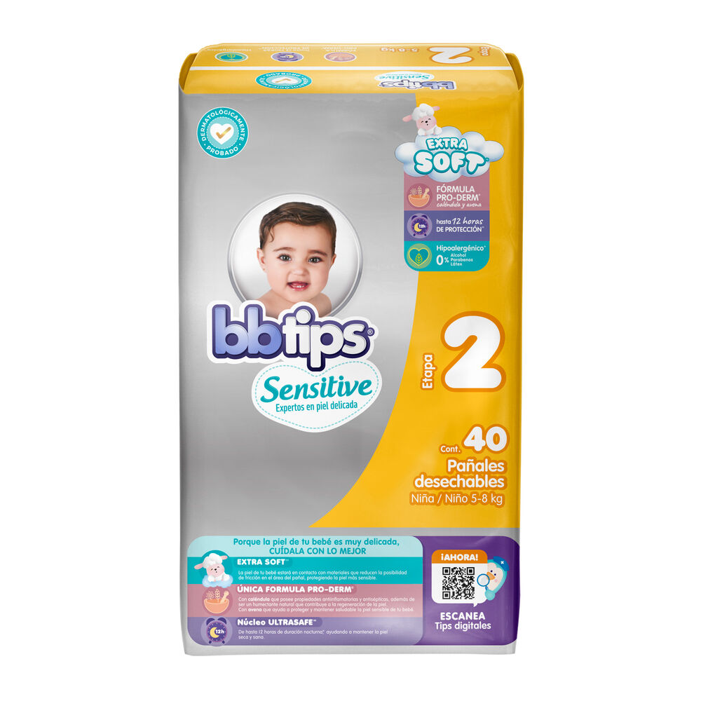 Pañal-Bbtips-Sensitive-Talla-2-40-pañales-imagen-2