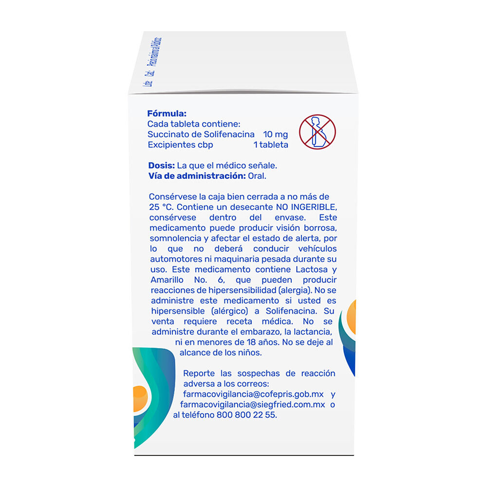 Daterisina-10-mg---Caja-con-30-tabletas-(Solifenacina)-imagen-2