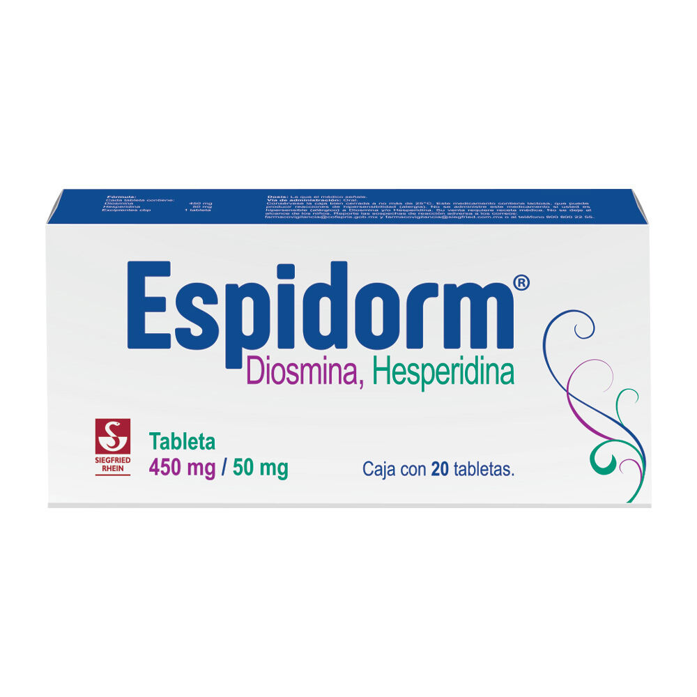 Espidorm-450-mg-/-50-mg---Caja-con-20-tabletas-(Diosmina-y-Hesperidina)-imagen-1