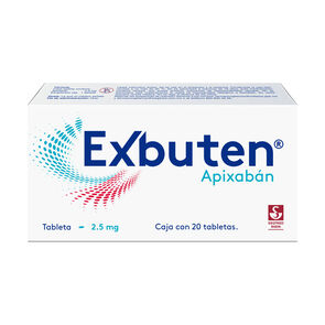 Exbuten-2.5-mg---Caja-con-20-tabletas-(Apixaban)-imagen