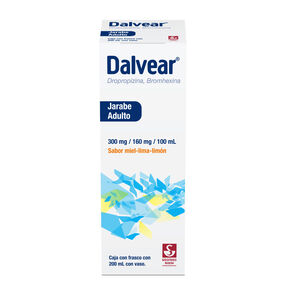 Dalvear-Adulto-300-mg-/-160-mg---Jarabe-sabor-miel-y-lima-lim&oacute;n-200-ml-(Dropropizina-y-Bromhexina)-imagen