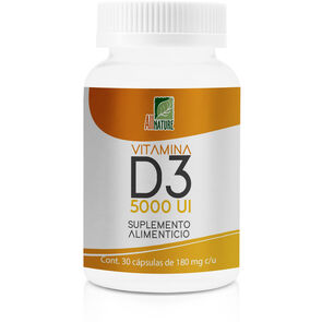 Vitamina-D3-de-5,000-UI-180mg-Suplemento-Alimenticio-All-Nature-30-cápsulas-imagen
