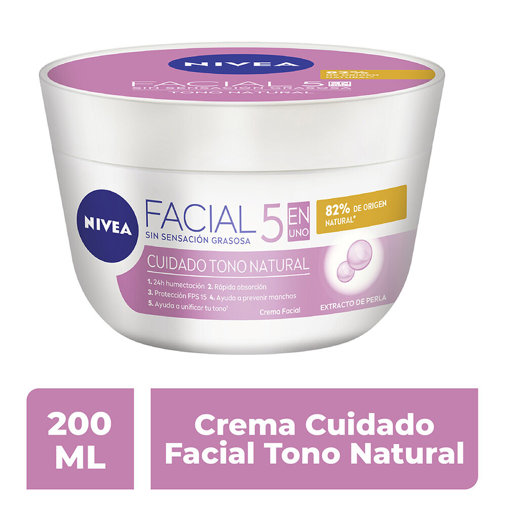NIVEA-Crema-Facial-Hidratante-Aclarante-5-En-1-Aclarado-Natural-FPS-15-200-ml-imagen-2