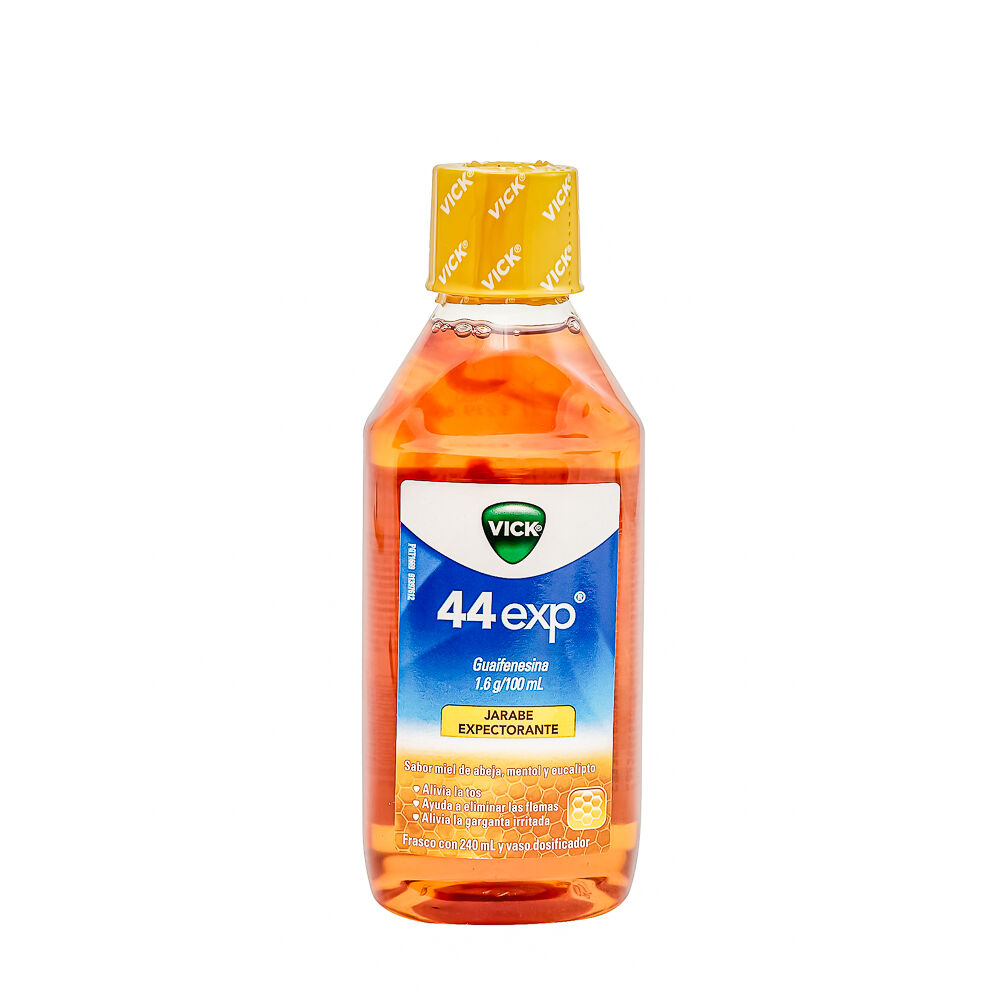 Vick - Pack Jarabe 44 Expectorante, Sabor Miel, Mentol y Eucalipto, para Tos  con Flemas, 240 ml