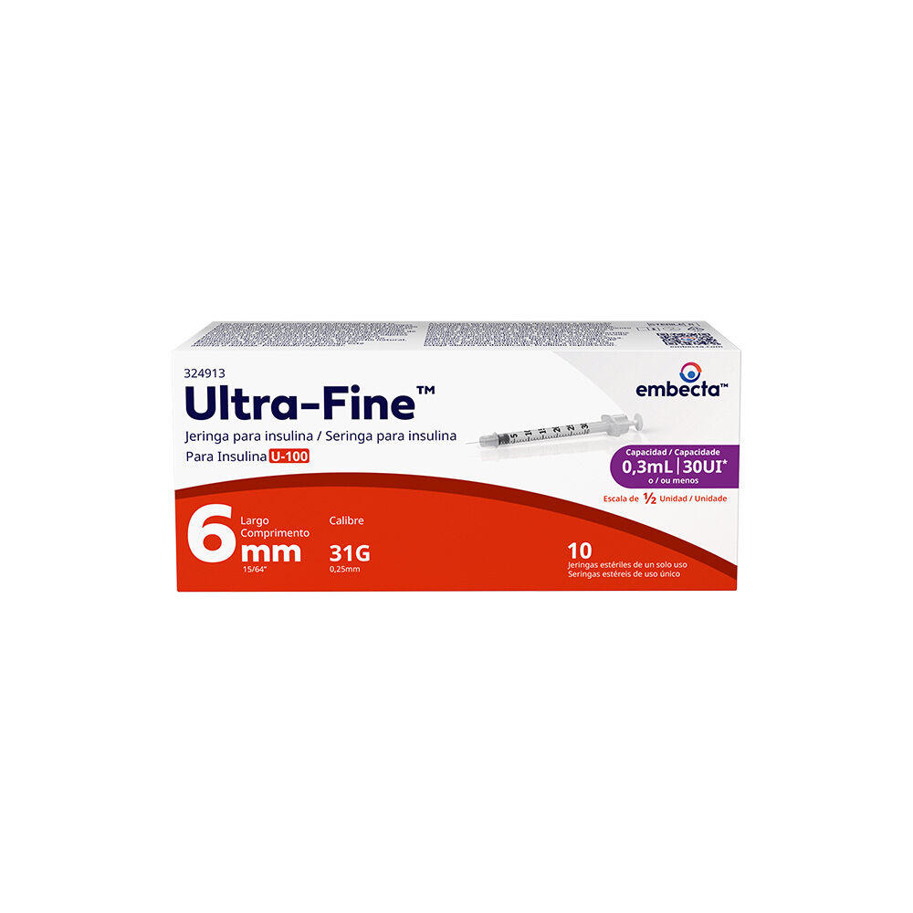 Ultrafine-Jeringa-6Mm-31G-.3Ml-20Mg-10Pz-imagen-2
