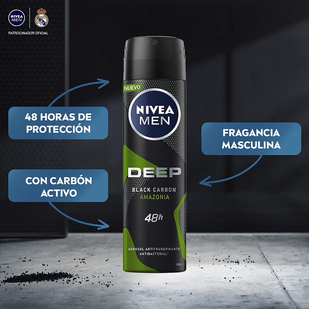 NIVEA-MEN-Desodorante-Antibacterial,-Deep-Amazonia-Black-Carbon-spray-150-ml-imagen-3