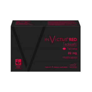 Invictus-Red-20-mg---Caja-con-4-tabletas-masticables-(Tadalafil)-imagen