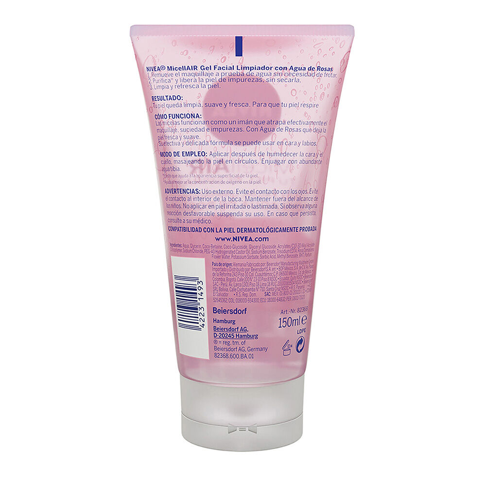 NIVEA-Gel-Limpiador-Facial-Agua-De-Rosas-Todo-tipo-de-piel-150-ml-imagen-7