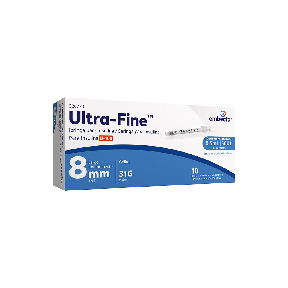 Ultrafine-Jeringa-8Mm-31G-.5Ml-20Mg-10Pz-imagen-2