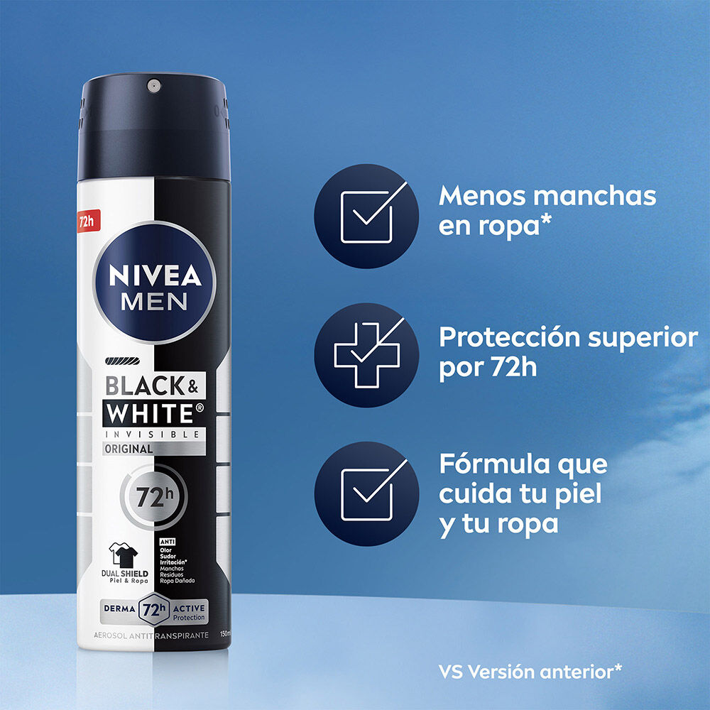 NIVEA-MEN-Desodorante-Antimanchas,-Black-&-White-Invisible-Power-150-ml-imagen-5