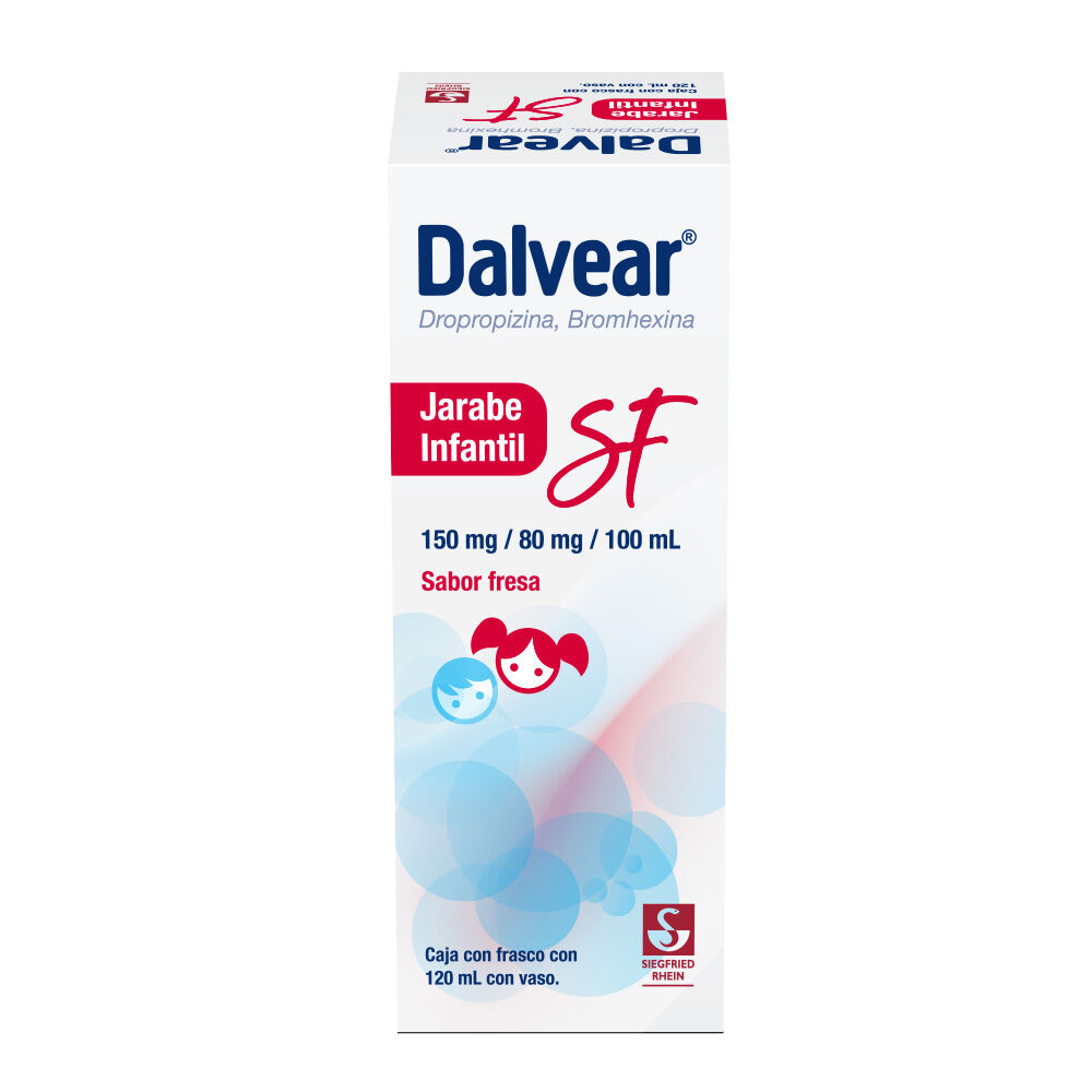 Dalvear-SF-Infantil-150-mg-/-80-mg---Jarabe-sabor-fresa-120-ml-(Dropropizina-y-Bromhexina)-imagen-3