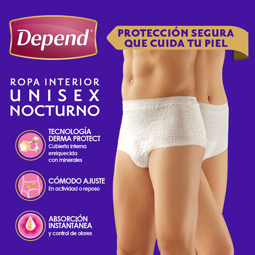 DEPEND-NOCTURNO-GRANDE-UNISEX-ROPA-INTERIOR-8-PZS-imagen-3