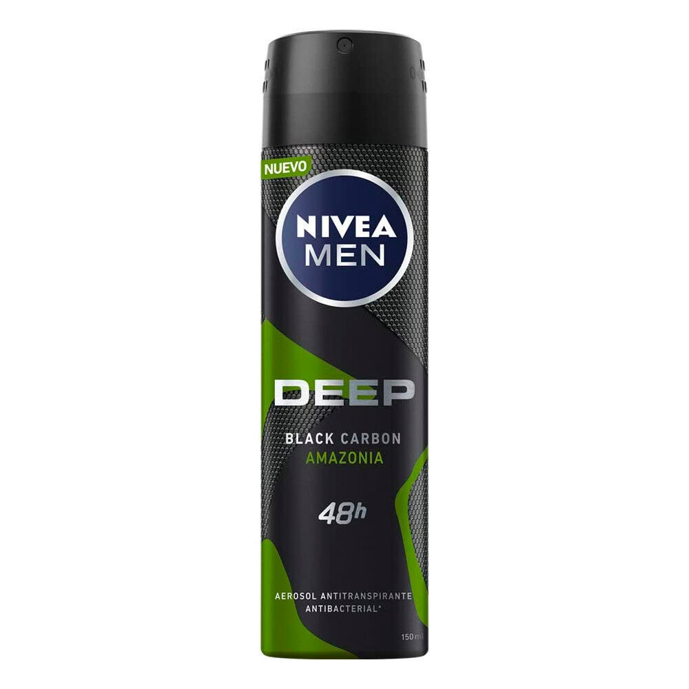 NIVEA-MEN-Desodorante-Antibacterial,-Deep-Amazonia-Black-Carbon-spray-150-ml-imagen-1