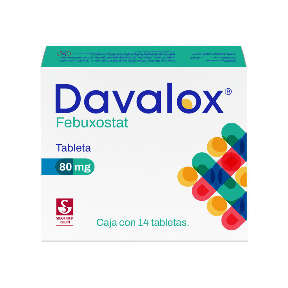 Davalox-80-mg---Caja-con-14-tabletas-(Febuxostat)-imagen-3