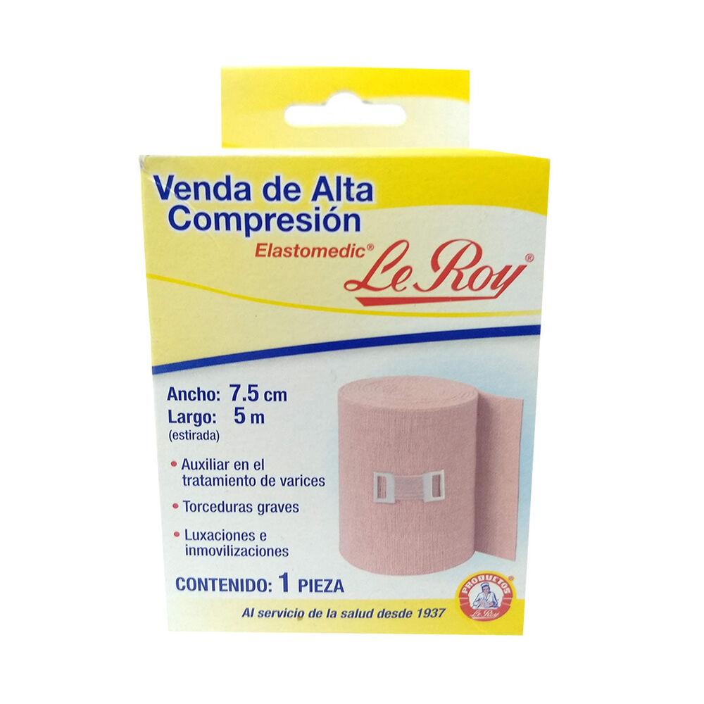Venda-Elastomedic-Le-Roy-7.5Cm-X-5M-imagen