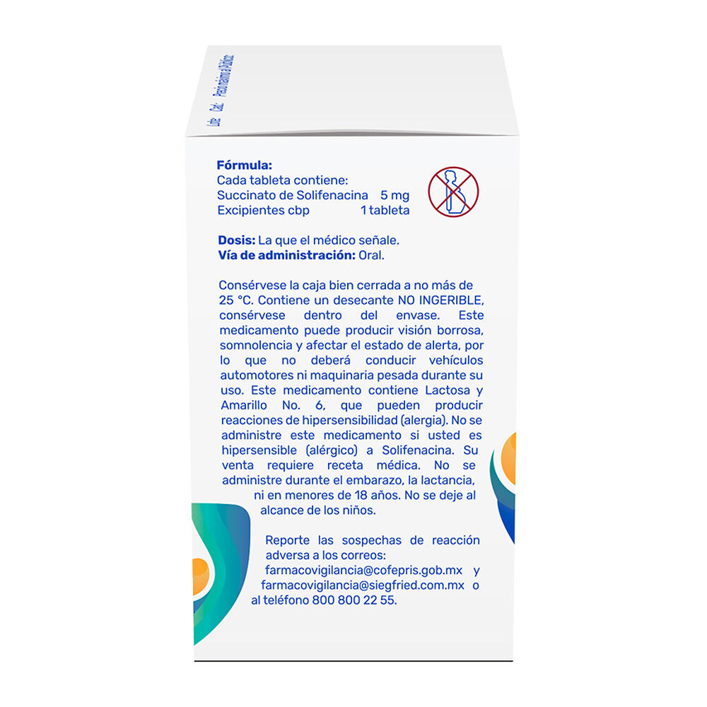 Daterisina-5-mg---Caja-con-30-tabletas-(Solifenacina)-imagen-2