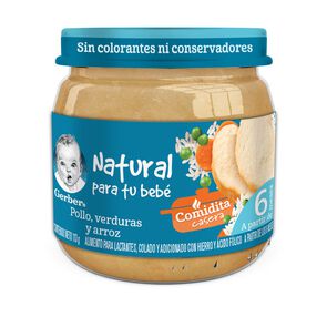 Papilla-Gerber-Comidita-Casera-Etapa-2-Pollo,-Verduras-y-Arroz-113g-imagen