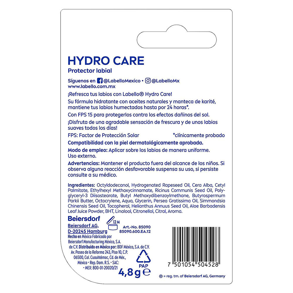 LABELLO-B&aacute;lsamo-labial-humectante-Hydro-Care-FPS-15-4.8-g-imagen-5