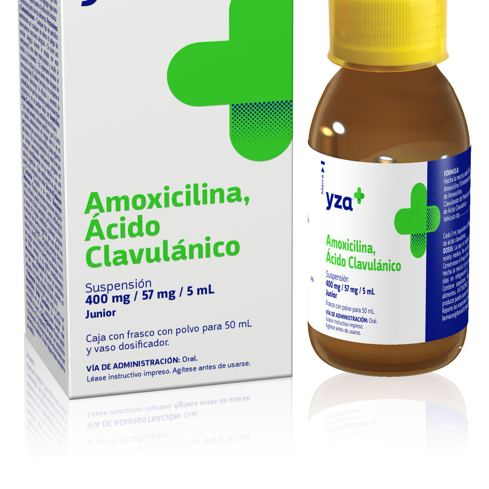 Yza-Amoxicilina,-Acido-clavulanico-400Mg/57Mg/5M-50Ml-imagen