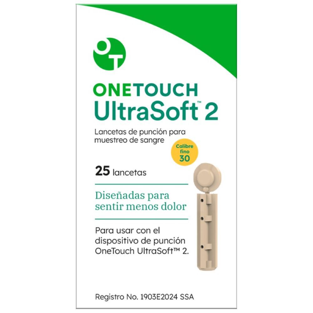 One-Touch-Ultrasoft-2-Lancetas-25-Uds-imagen-1