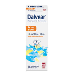 Dalvear-Infantil-150-mg-/-80-mg---Jarabe-sabor-miel-y-lima-lim&oacute;n-200-ml-(Dropropizina-y-Bromhexina)-imagen