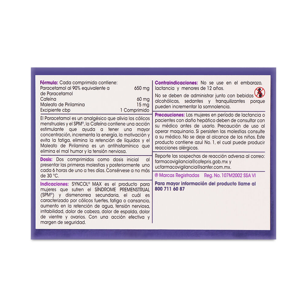 Syncol-Max-650Mg/60Mg/15Mg-12-Comp-imagen-2