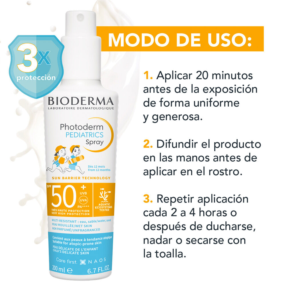 BIODERMA-PHOTODERM-PEDIATRICS-SPRAY-FPS50+-200ML-imagen-3