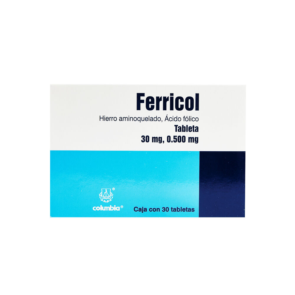 Ferricol-30Mg/500Mcg-30-Tabs-imagen