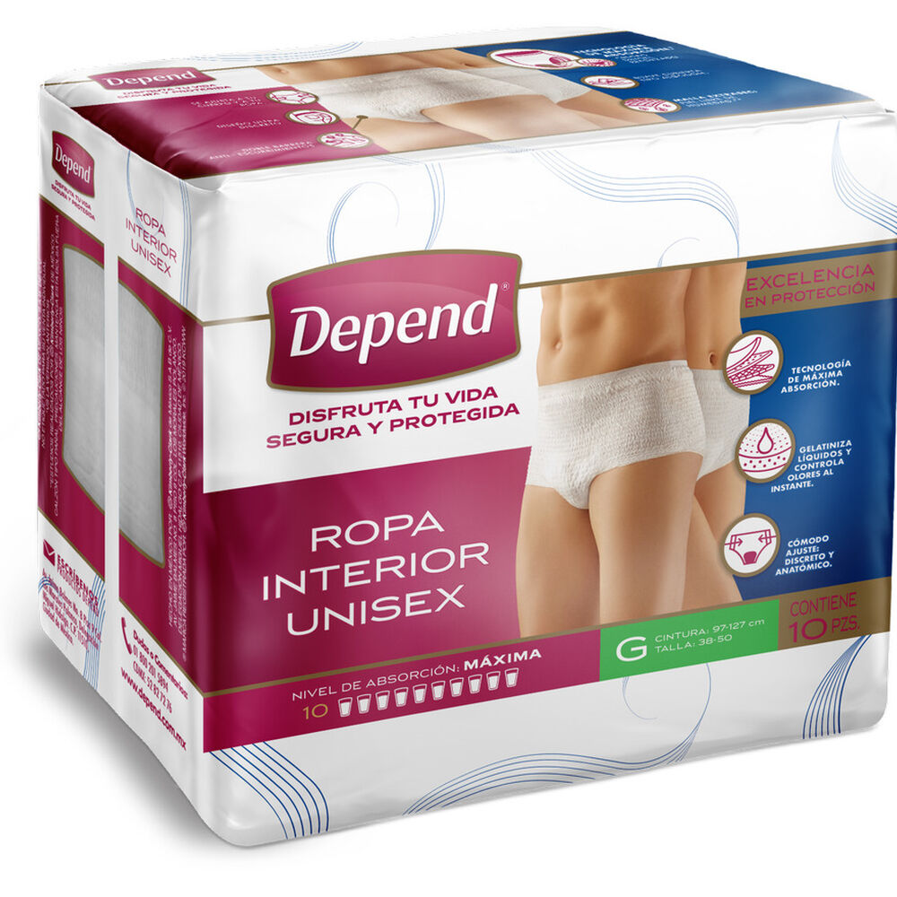 Depend Ropa Interior Grande 10 Unidades