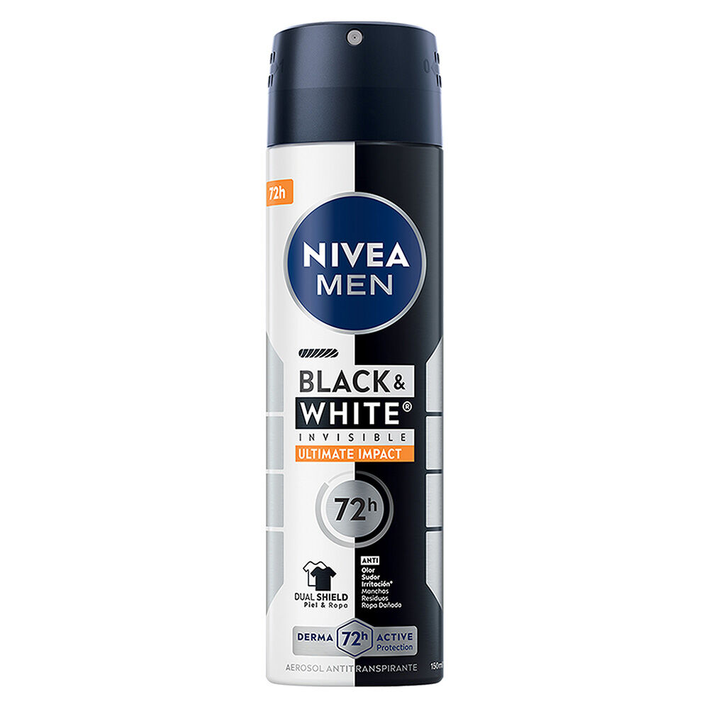 NIVEA-MEN-Desodorante-Antimanchas,-Black-&-White-Invisible-Ultimate-spray-150-ml-imagen-2