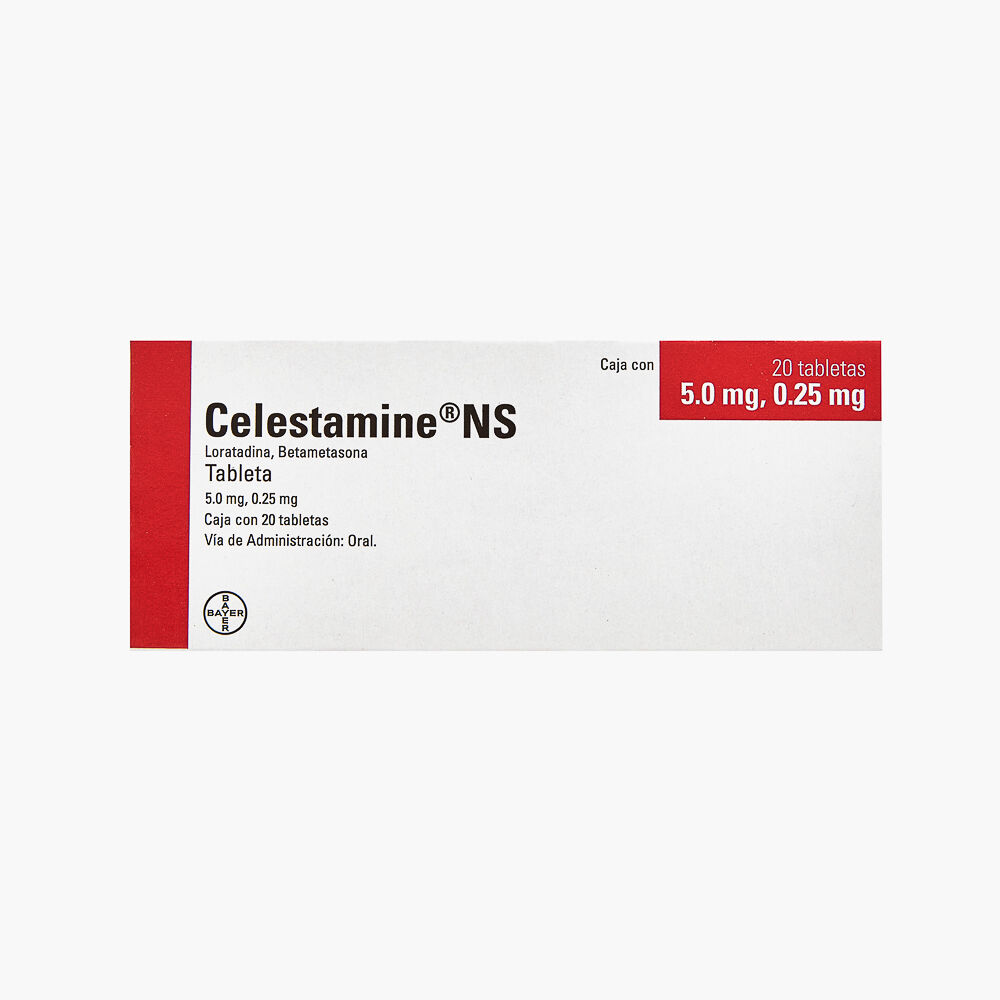 Celestamine-Ns-50Mg/0.25Mg-20-Tabs-imagen