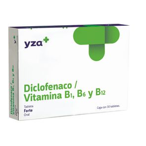 Yza-Diclofenaco-/-Vitamina-B1,-B6-y-B12-F-50Mg/1Mg/50Mg-30-Tabs-imagen