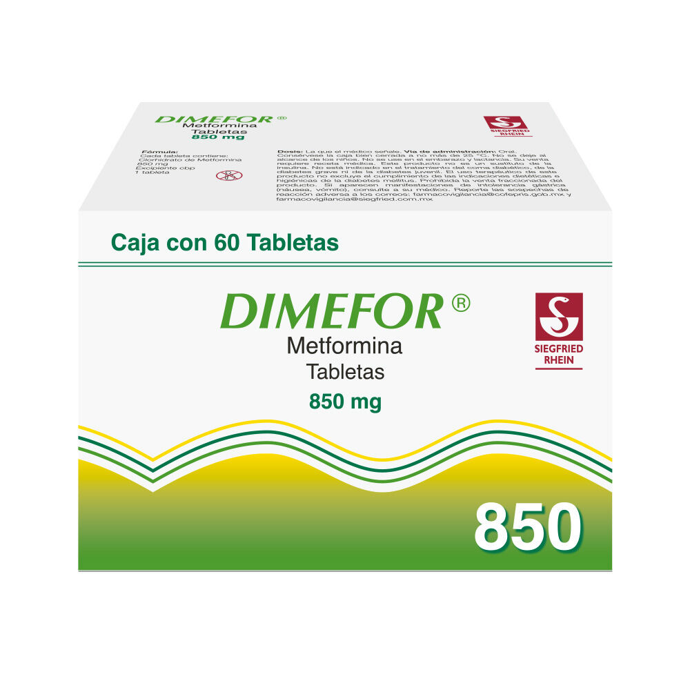 Dimefor-850-mg---Caja-con-60-tabletas-(Metformina)-imagen-1